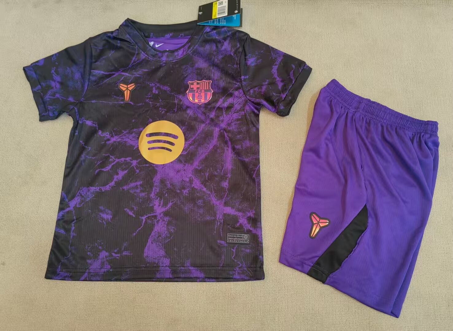 Kids-Barcelona 26/27 Black/Purple Training Jersey